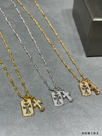 Chrome Heart Double Cross Necklace