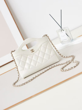 Ch*el 31 nano chain bag lambskin as3656 17.5x20.5x4cm