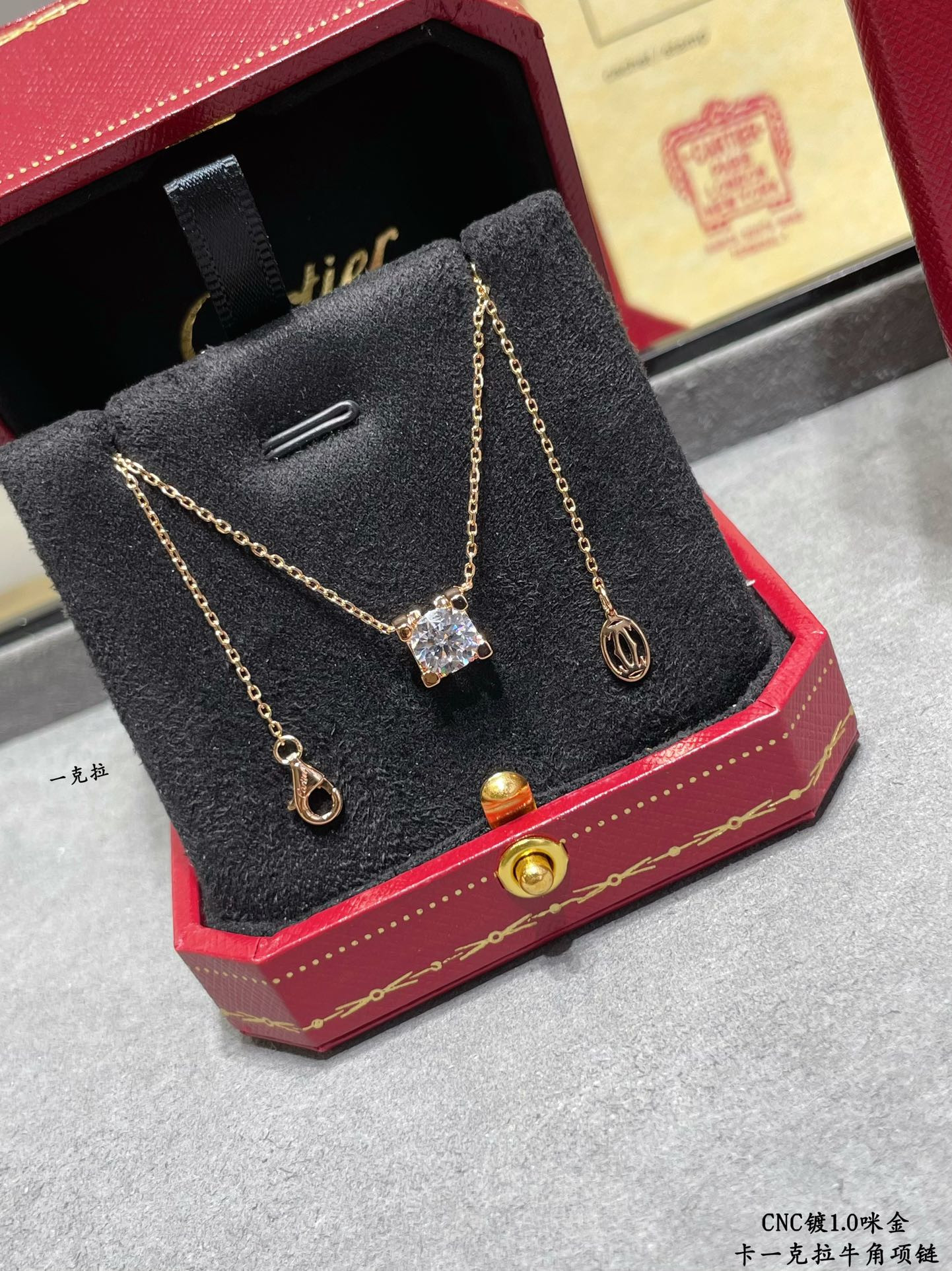 Ca*t*er one carat horn necklace