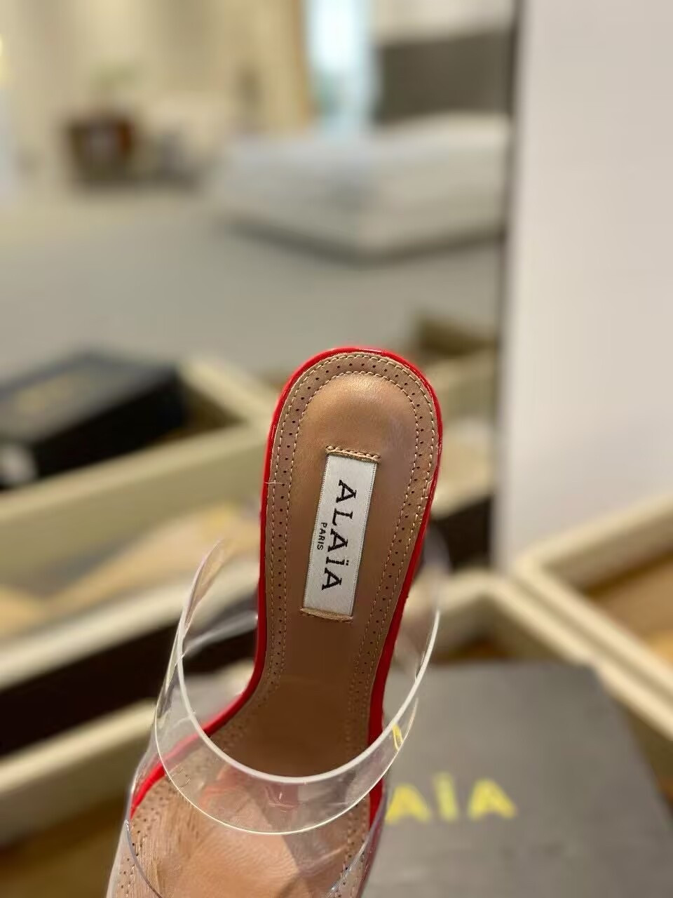 UA ALAÏA Le Coeur Mule Heart-Toe Slingback Pump 10.5cm Heel