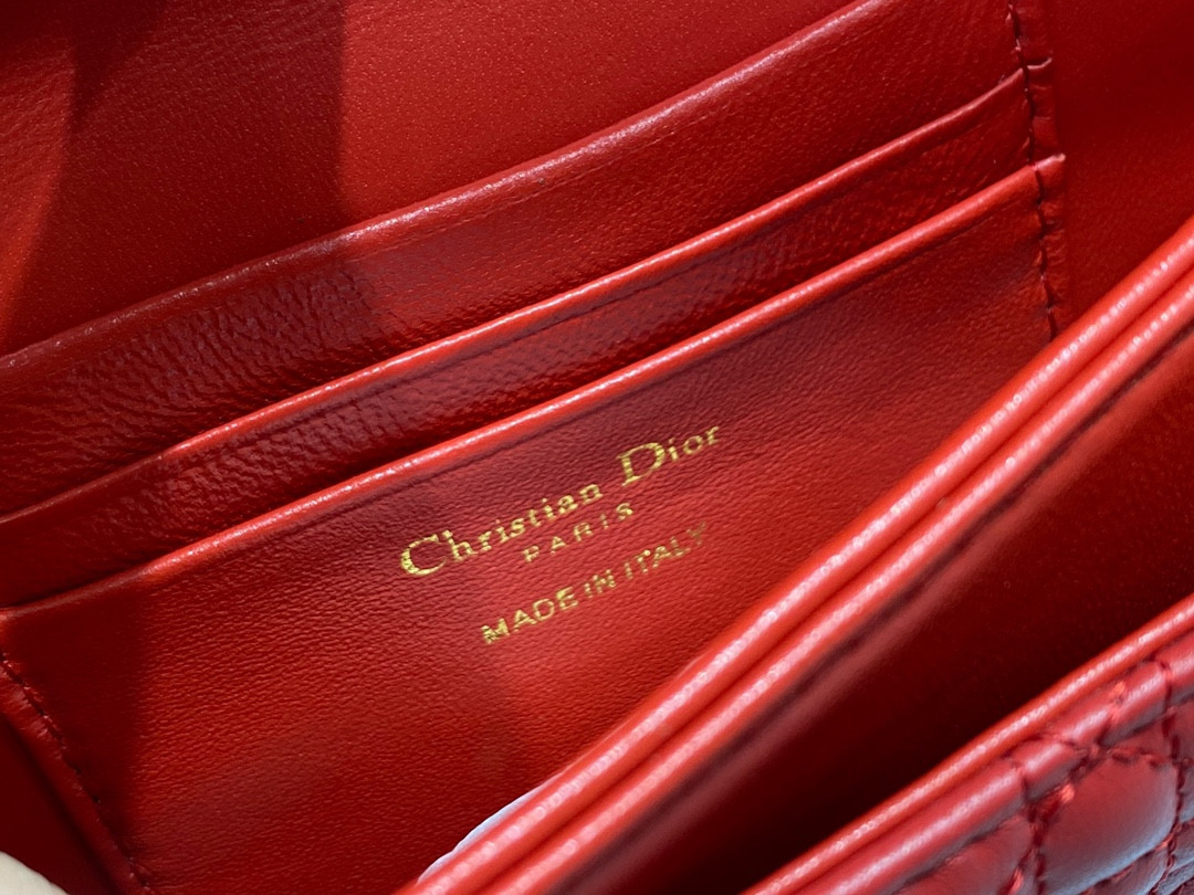 miss D*or mini bag crimson red s0980onmj-m57r 21 x 11.5 x 4.5 cm