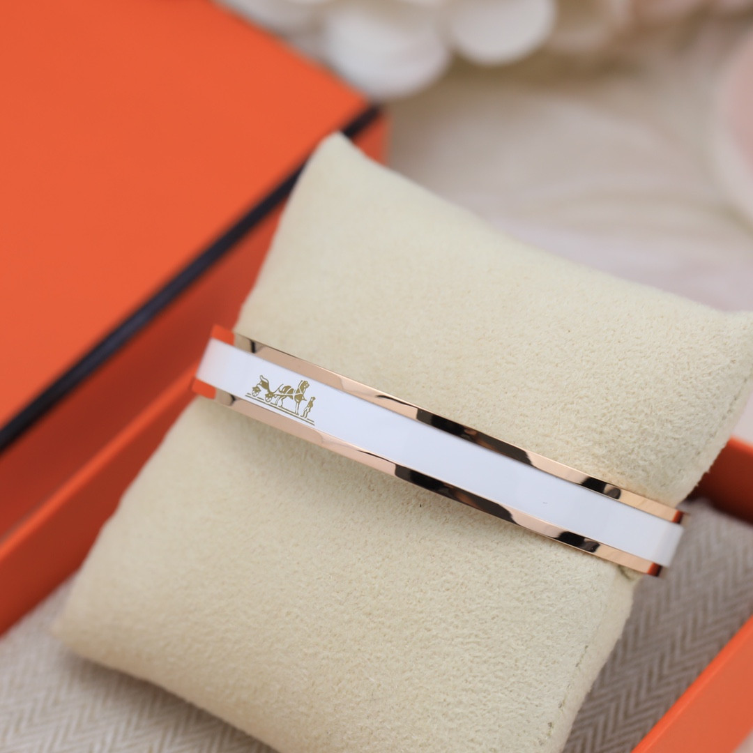 H**mes enamel bracelet(customized products cannot be returned or exchanged)