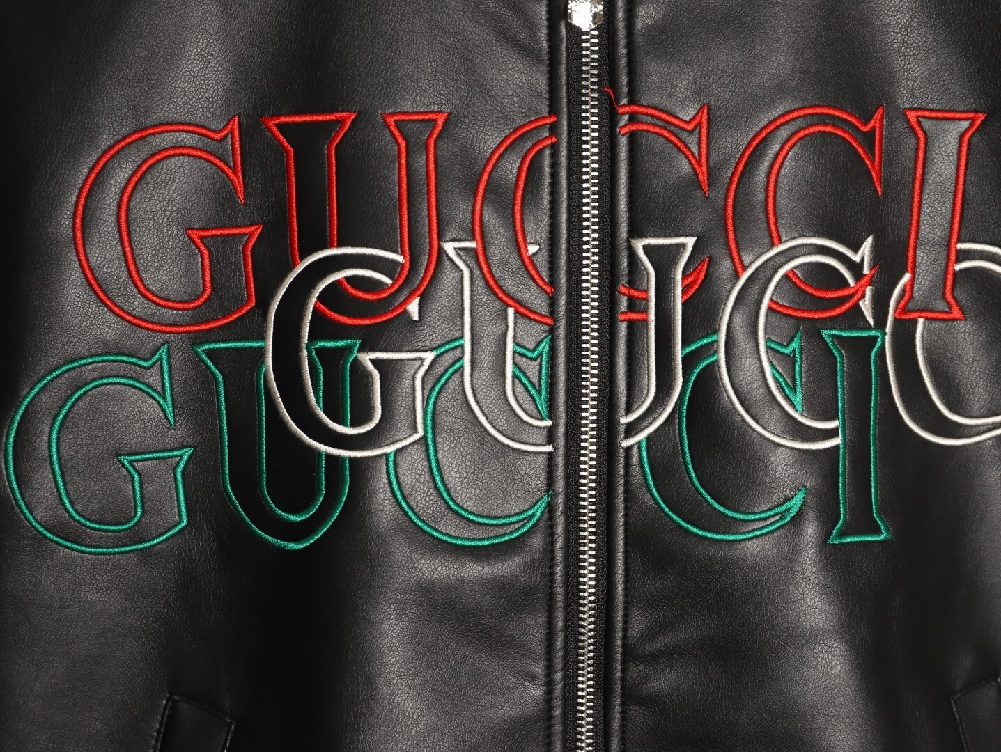 G*u*i leather jacket
