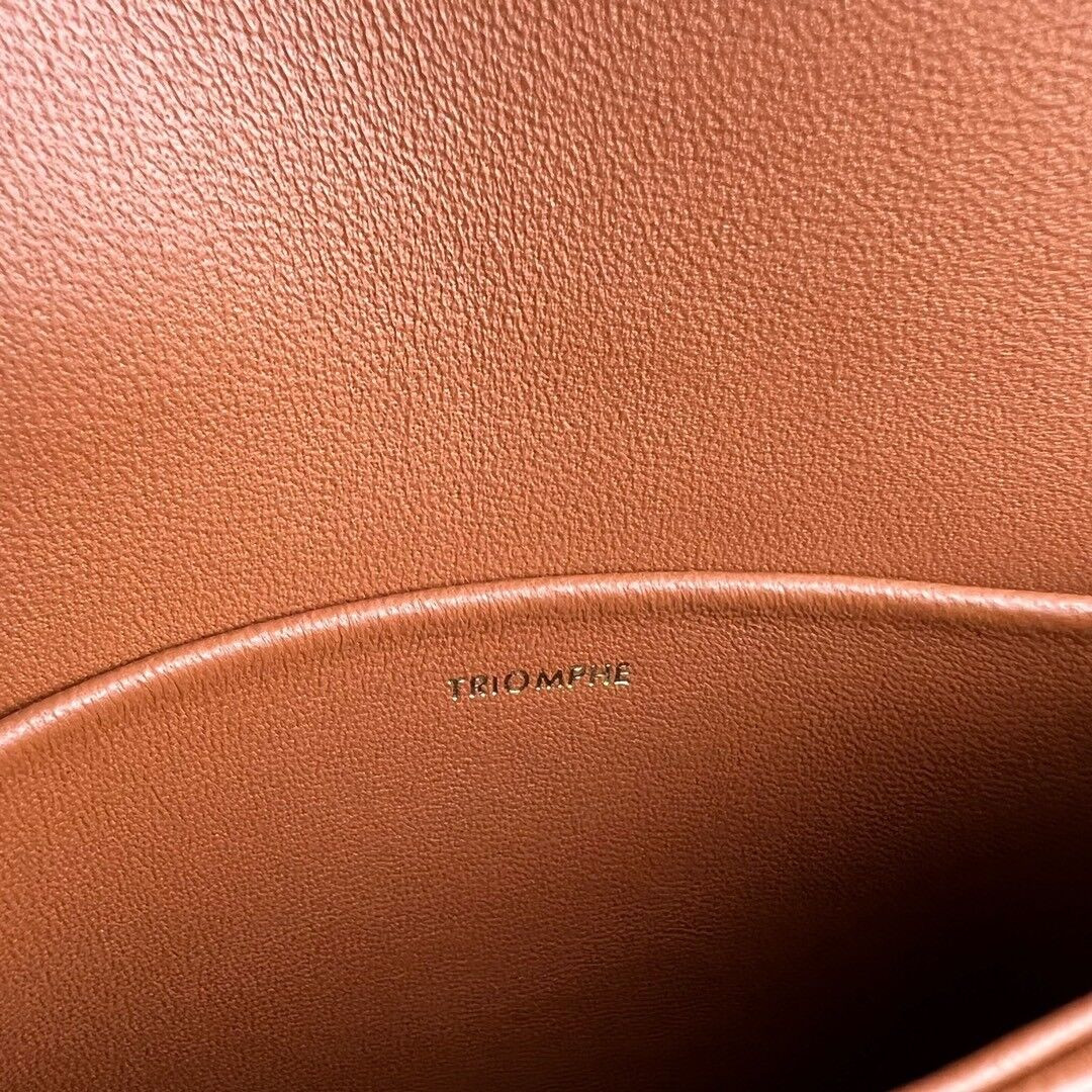 Ce**e teen triomphe bag in textile and calfskin 18.5x13.5x7cm