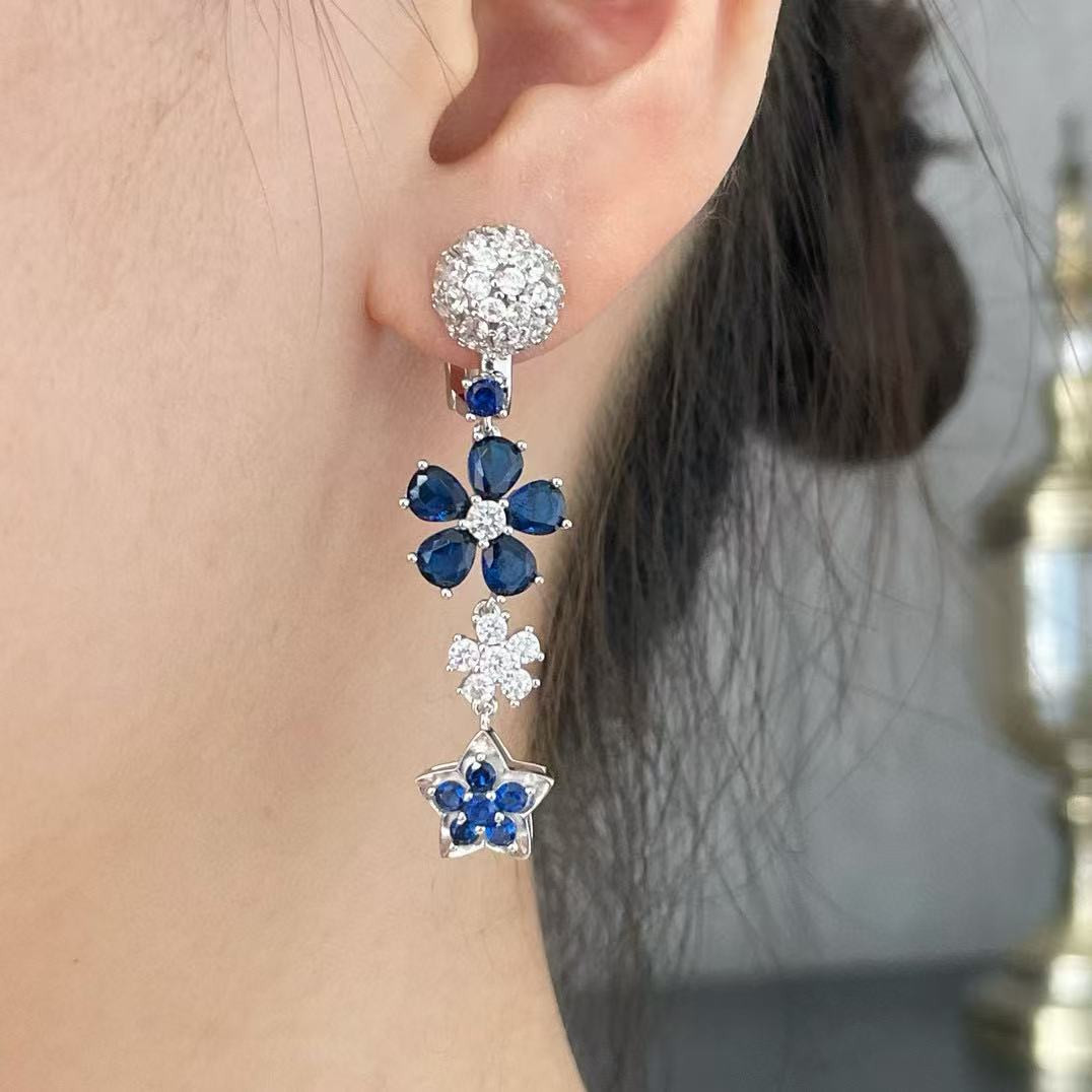 V*N CL*F & arpels colored floral earrings