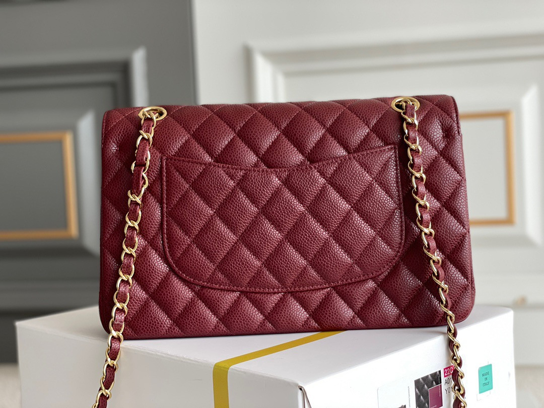 Ch*el classic handbag 15.5 × 25.5 × 6.5 cm