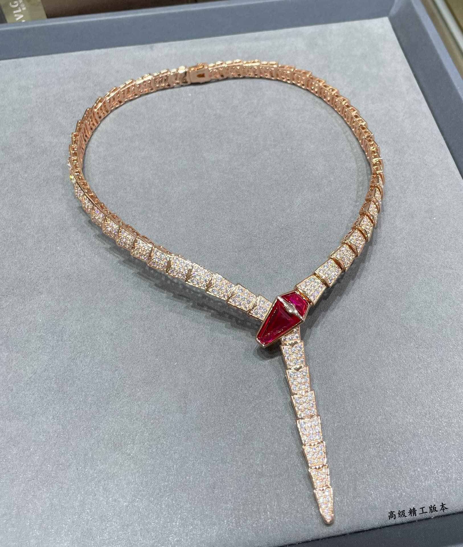 b*l*ai wide version full Di*m*nd snake necklace