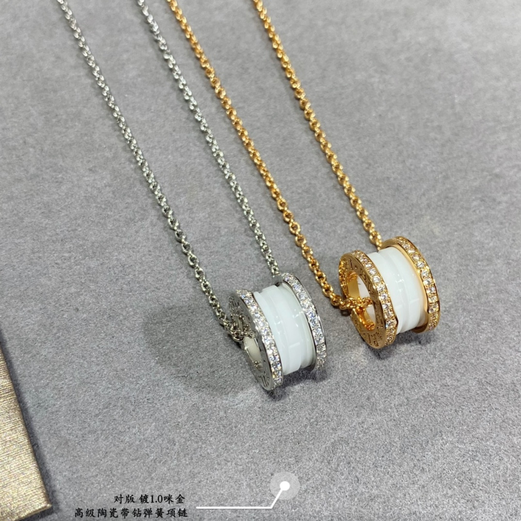 B*l*ai large ceramic spring with drill necklace