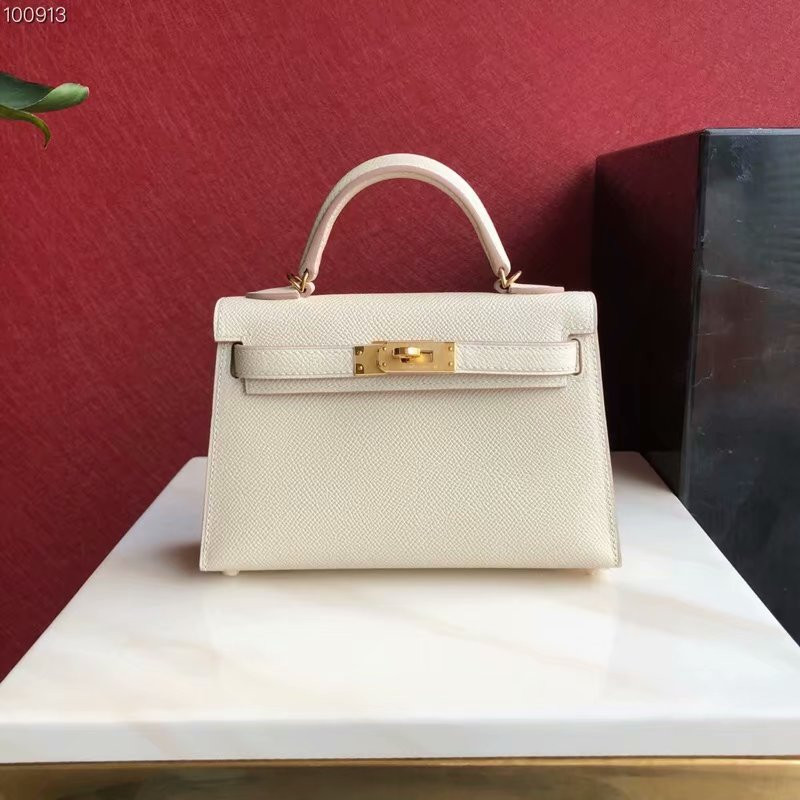 H**mes epsom handmade kelly mini 19