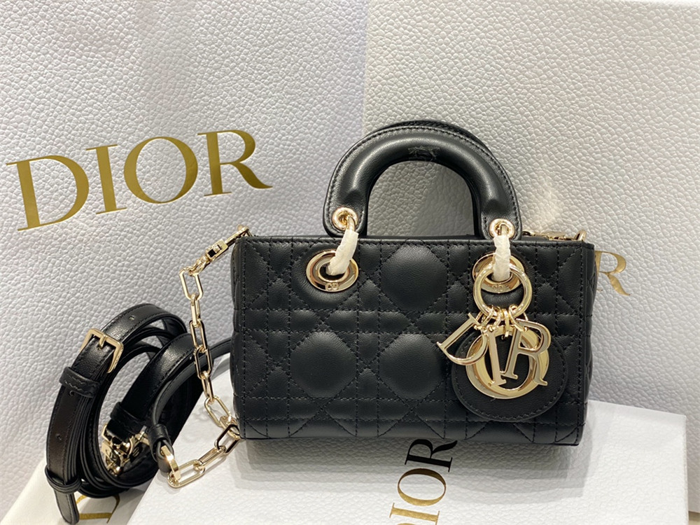 D*or mini lady d-joy bag black 16 x 9 x 5 cm