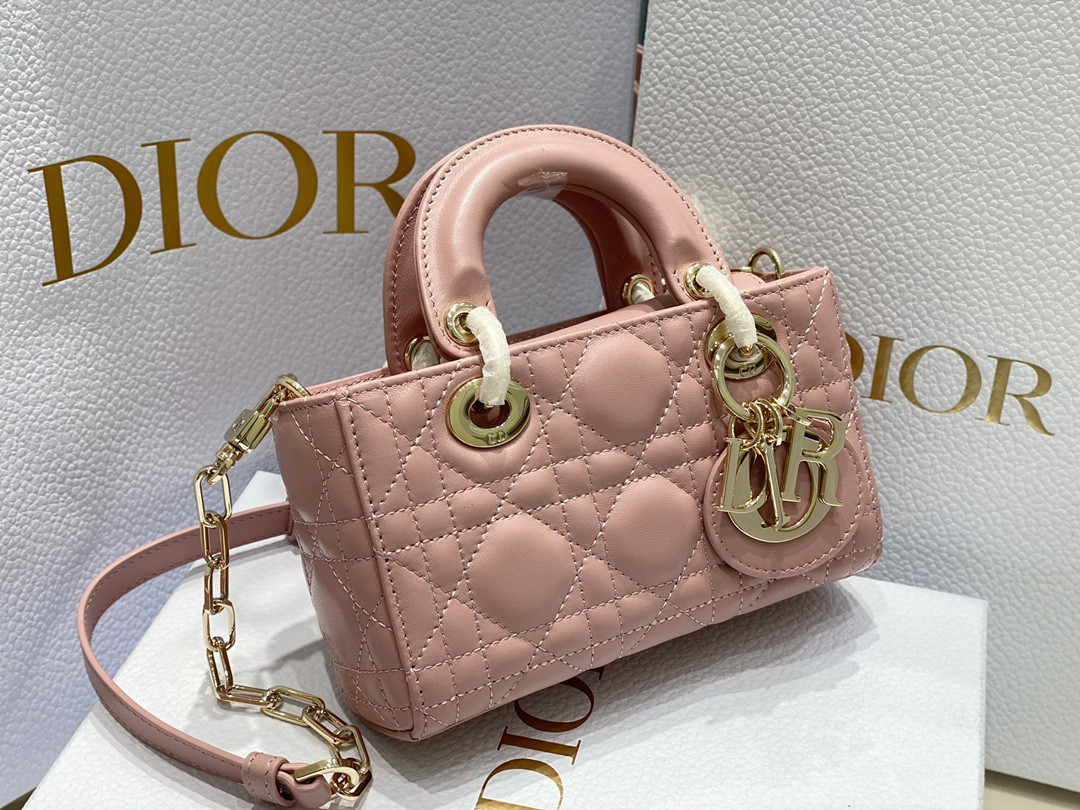 D*or mini lady d-joy bag pink 16 x 9 x 5 cm