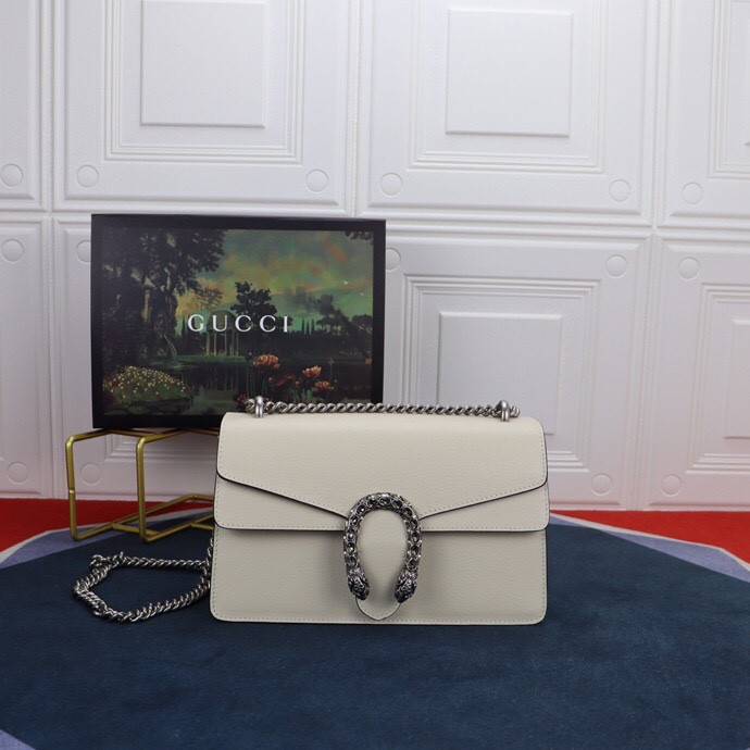 G*u*i dionysus small shoulder bag white 28x18x9cm