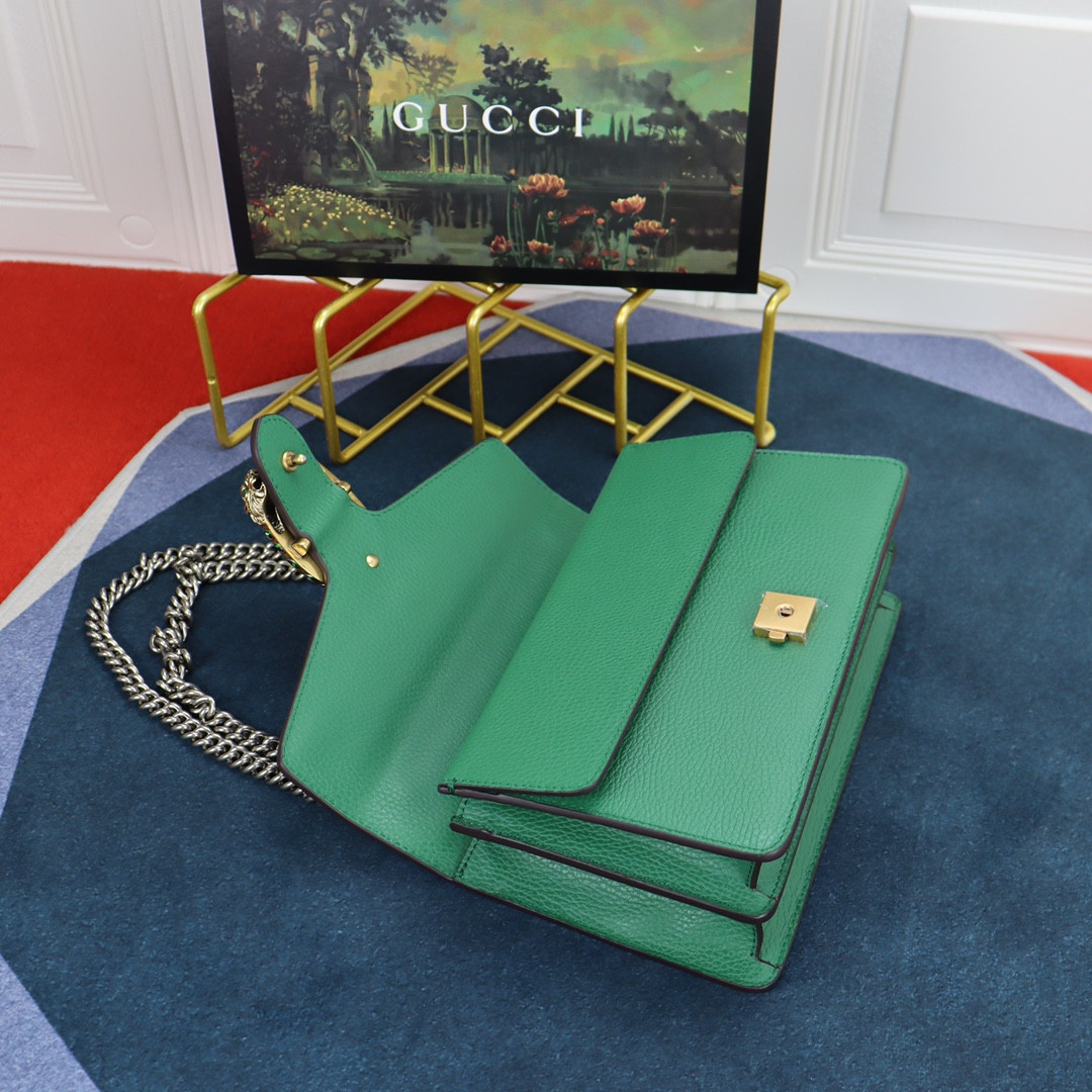 G*u*i dionysus small shoulder bag green 28x18x9cm