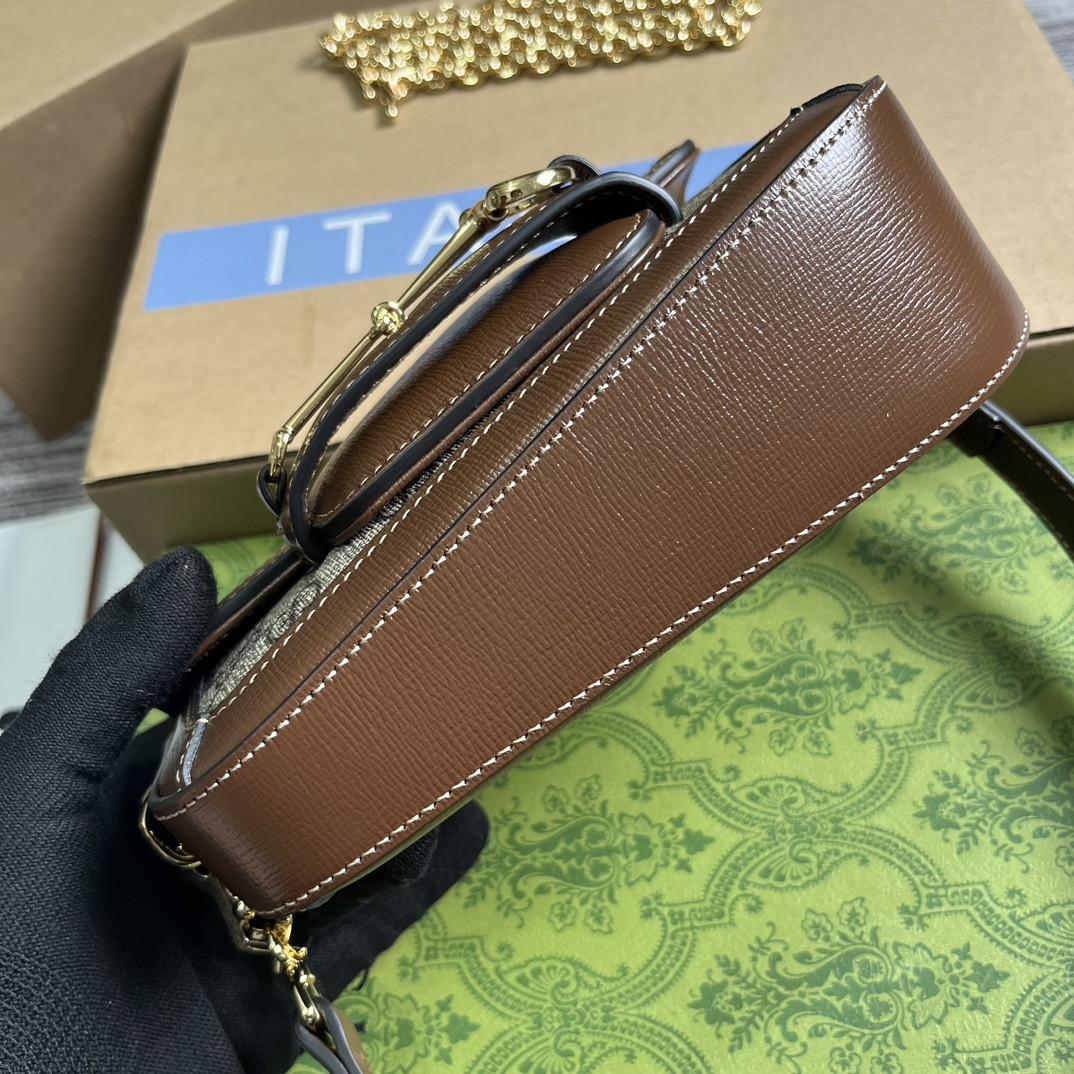 G*u*i horsebit 1955 mini shoulder bag 7.7"w x 5-3.1"h x 2.4-1.2"d