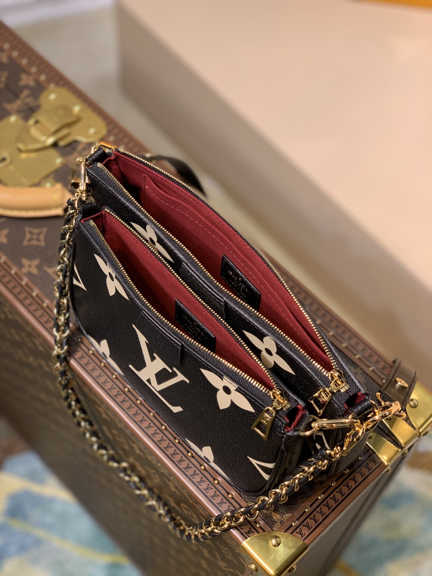 l0*is V*t0n m45777 multi pochette accessoires 9.4 x 5.3 x 1.6 inches