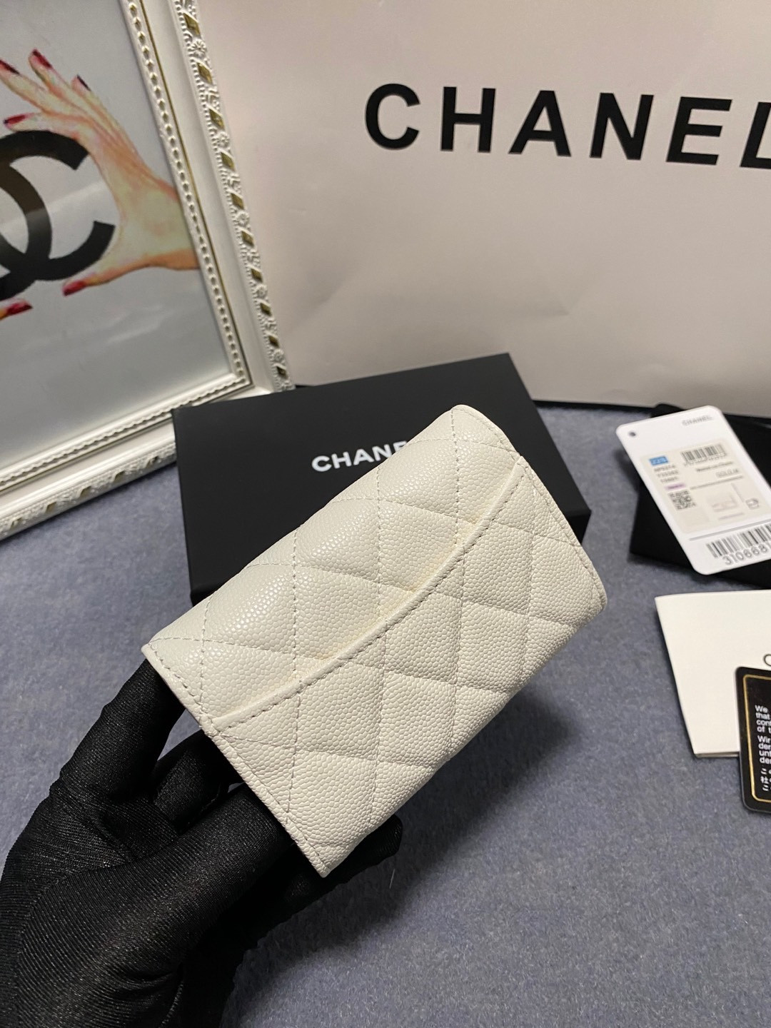 Ch*el card holder 11.3 x 7.5 x 2.5 cm