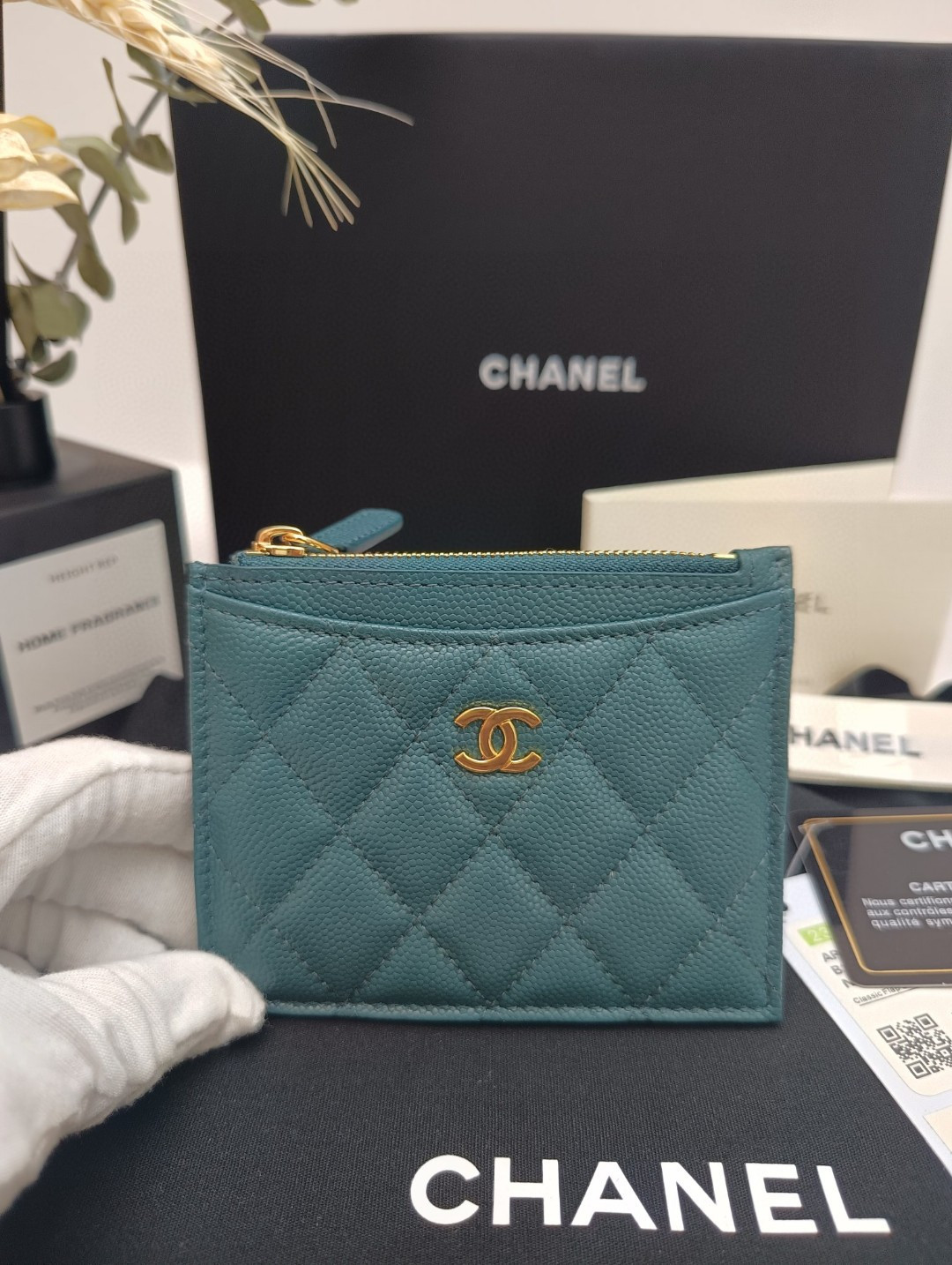 Ch*el card holder 9x11.5cm