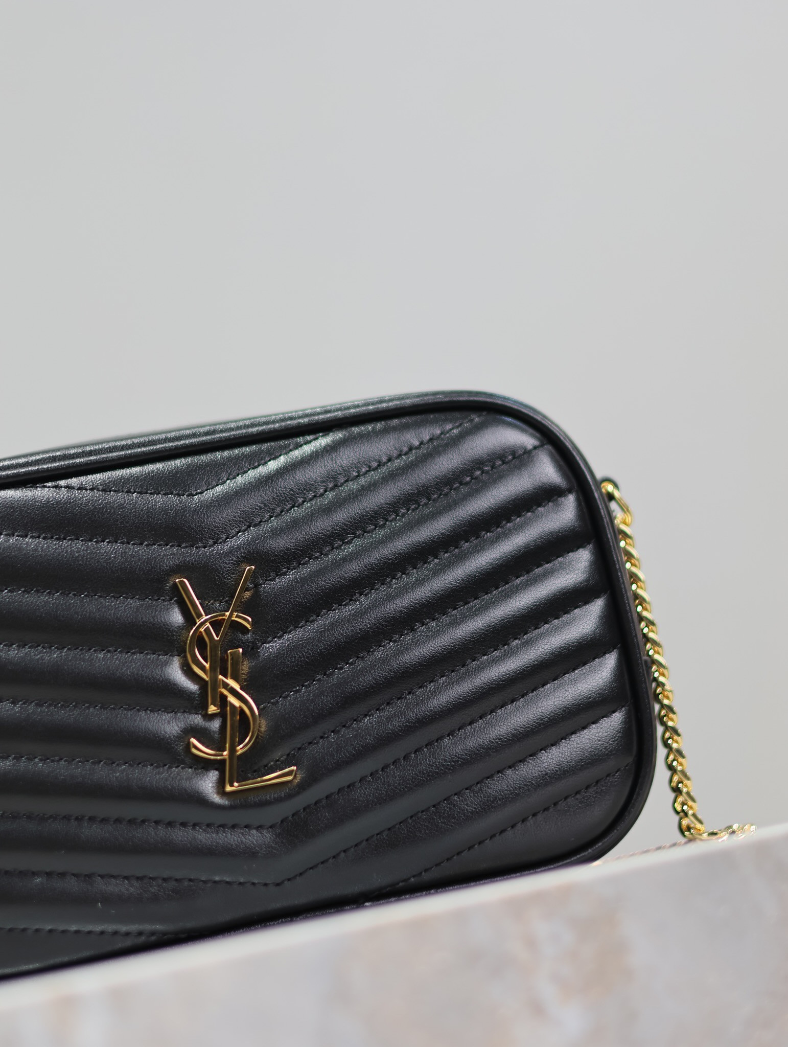 Y*L mini lou in quilted leather 7.5 x 4.1 x 2 inches