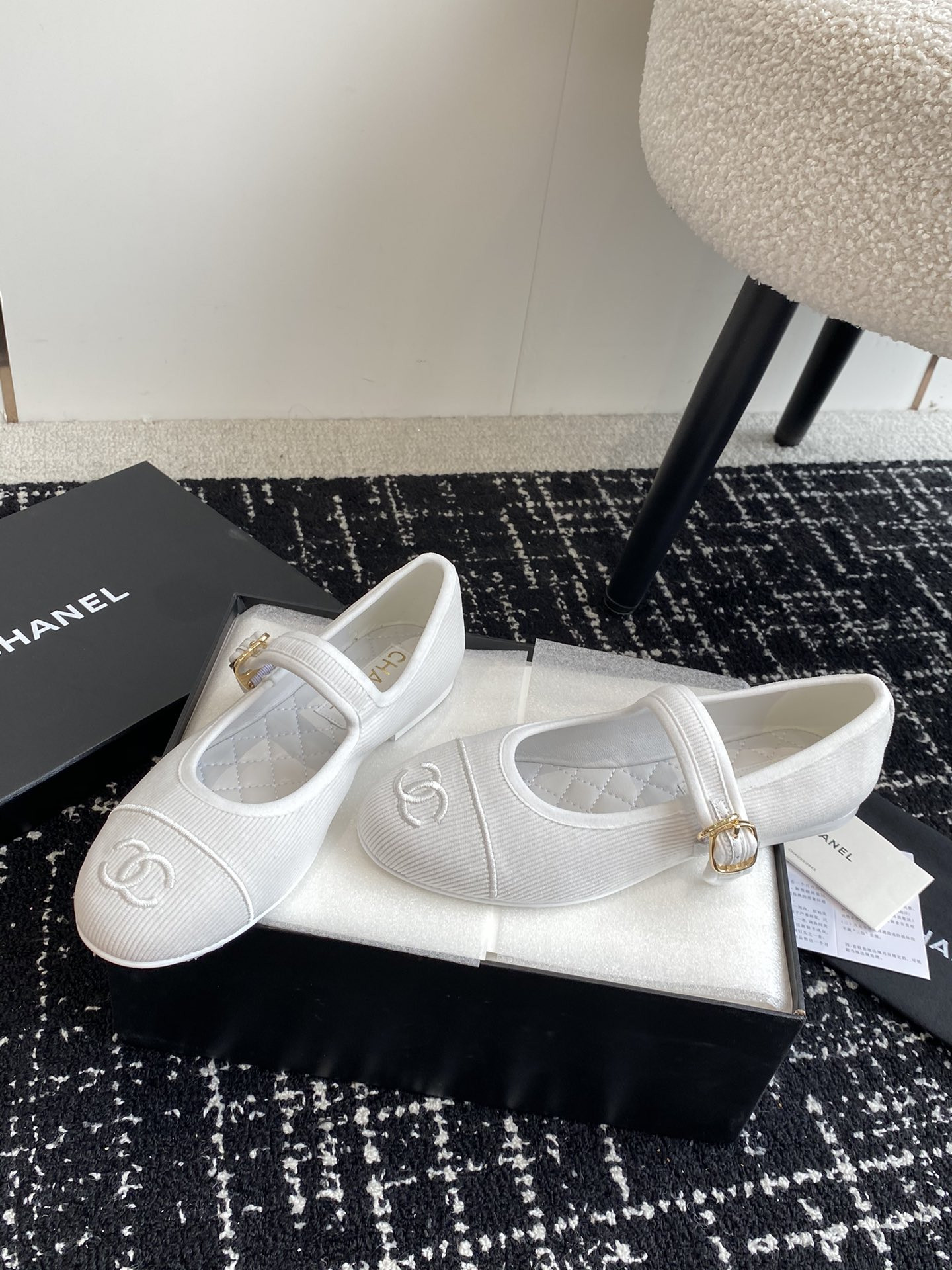 ua Ch*el mary janes cotton & silk