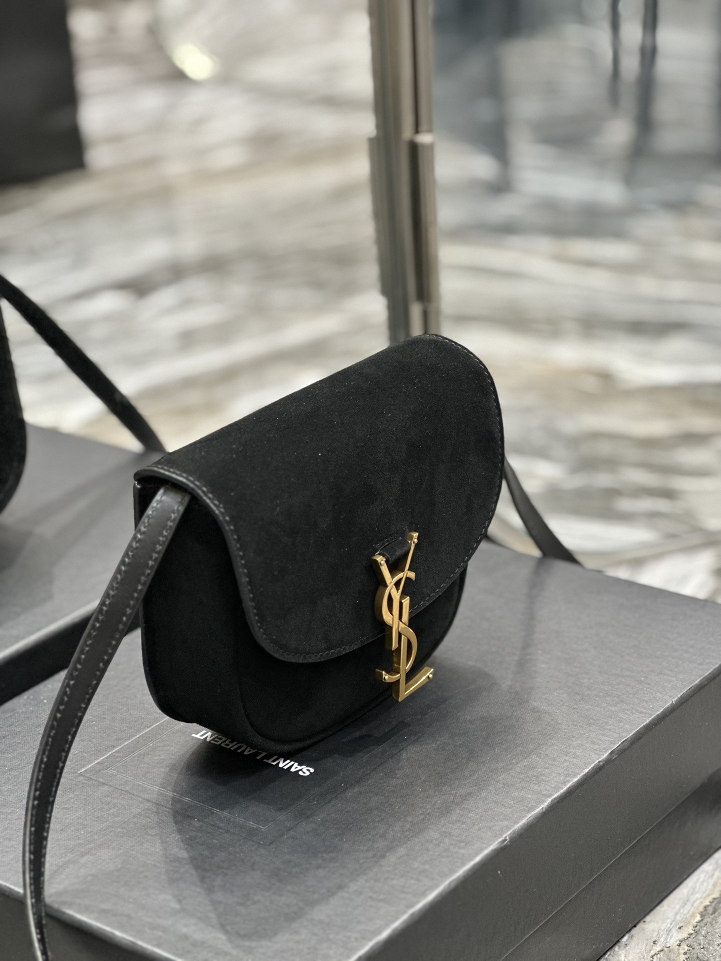 Y*L kaia small satchel in smooth leather  7.2 x 6.1 x 2.1 inches