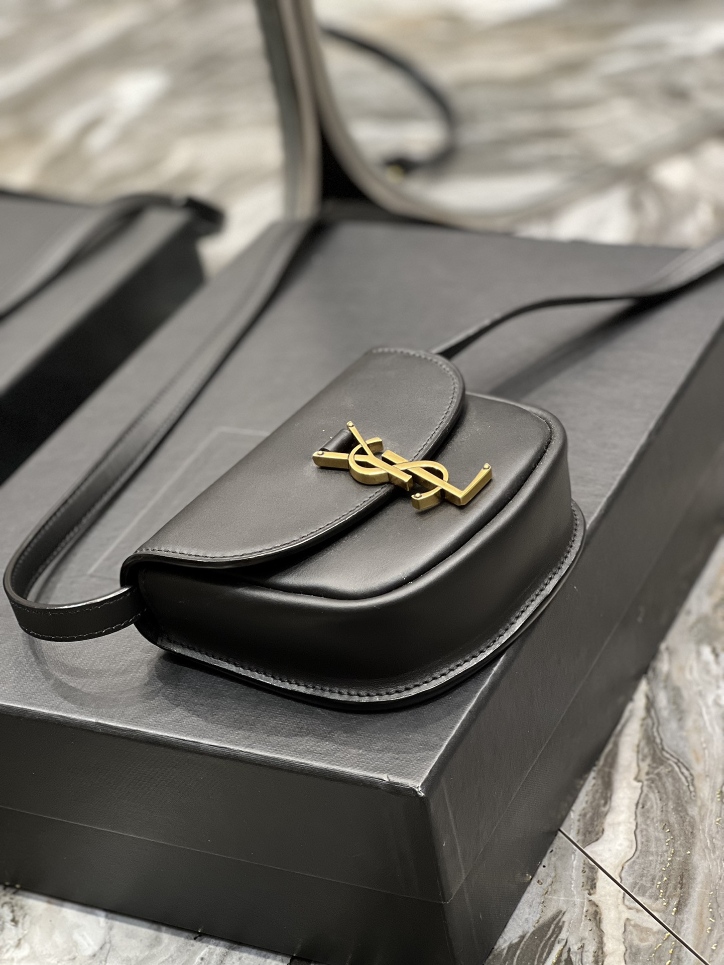 Y*L kaia small satchel in smooth leather 15x14x4.5cm