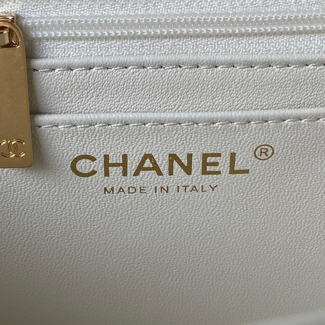Ch*el mini classic handbag with top handle 12 × 20 × 6 cm