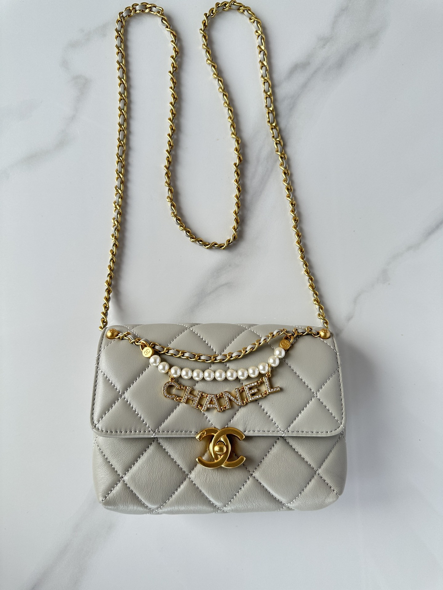 Ch*el mini flap bag 19x12.5x8cm