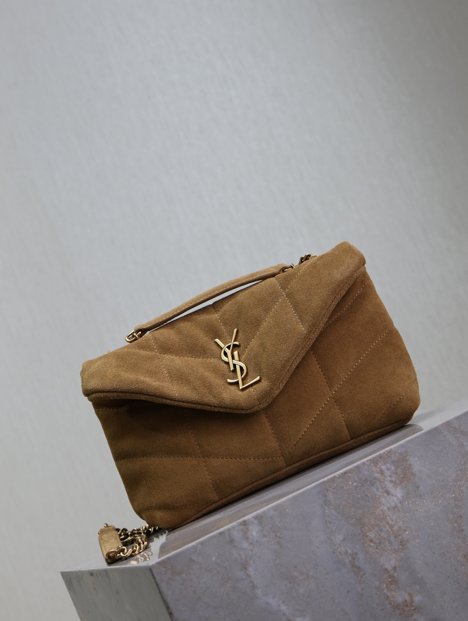 Y*L loulou mini puffer (suede)  23×15.5×8.5cm