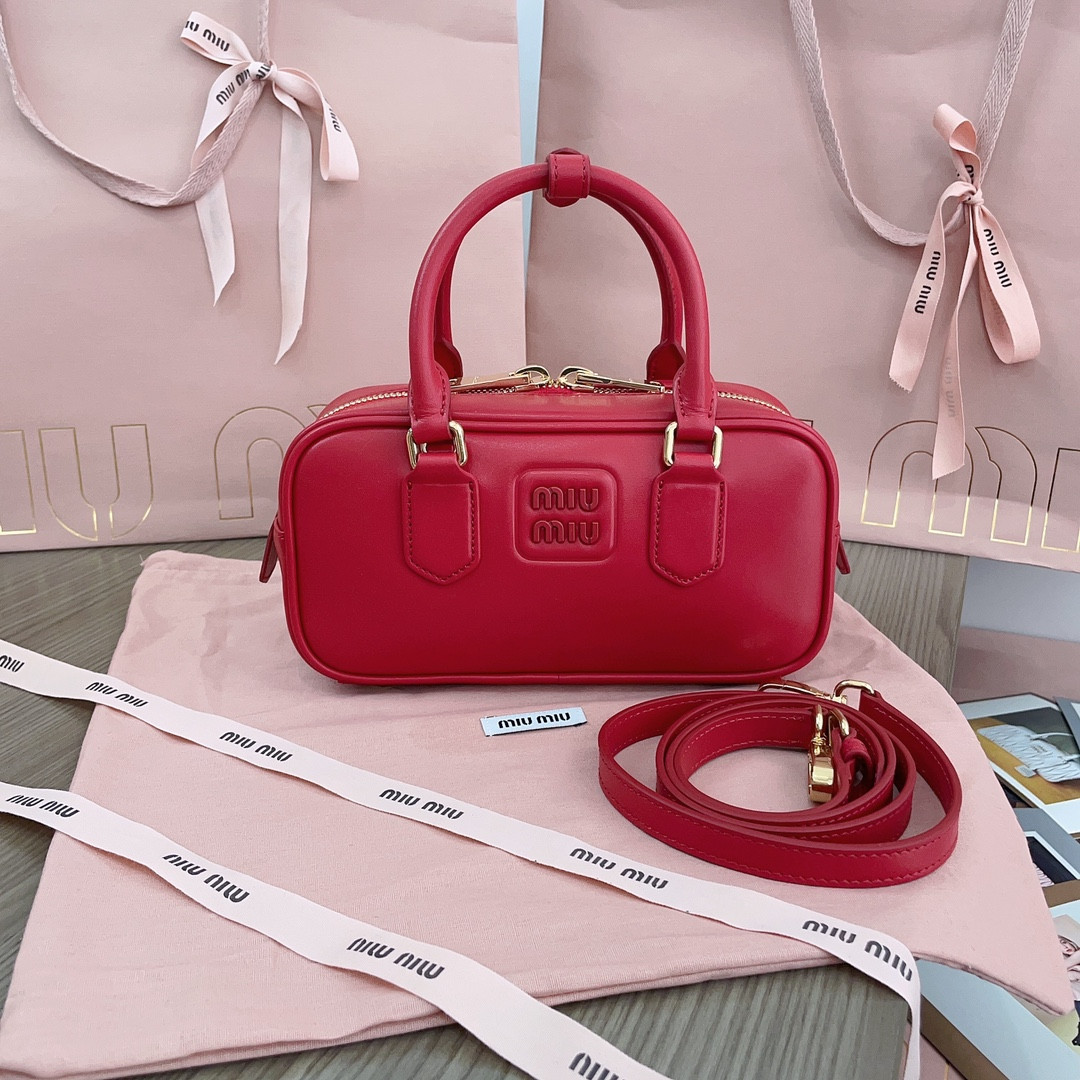 Miu Miu Arcadie leather bag 10.5x22x7.5cm