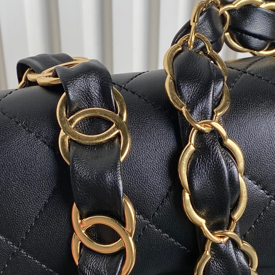 Ch*el fall-winter 2024-25 small flap bag 13x21x7cm