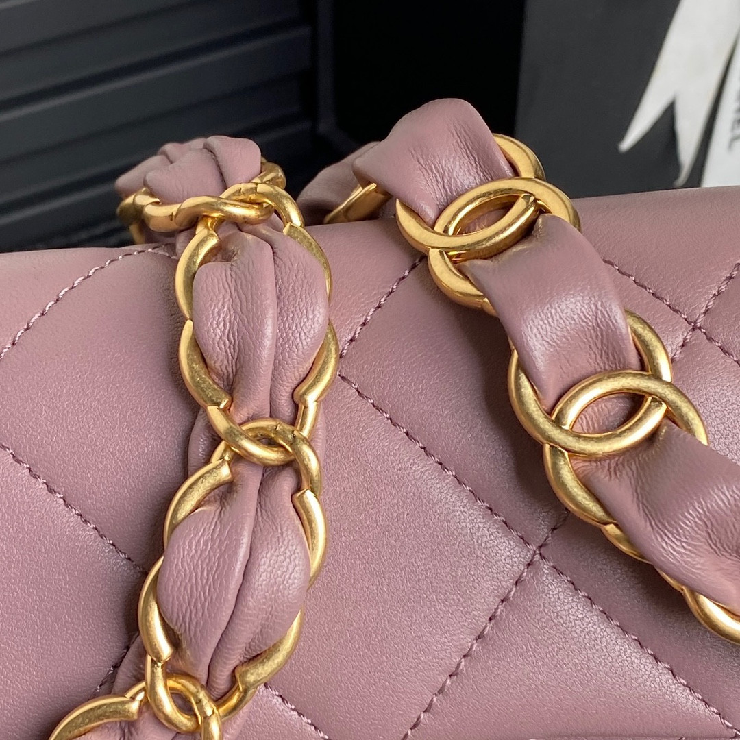 Ch*el fall-winter 2024-25 small flap bag 13x21x7cm