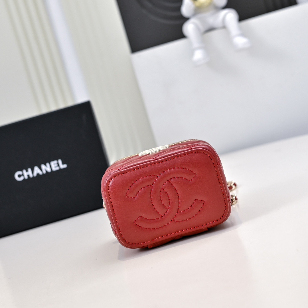 Ch*el small vanity with chain 8.5x11x7cm