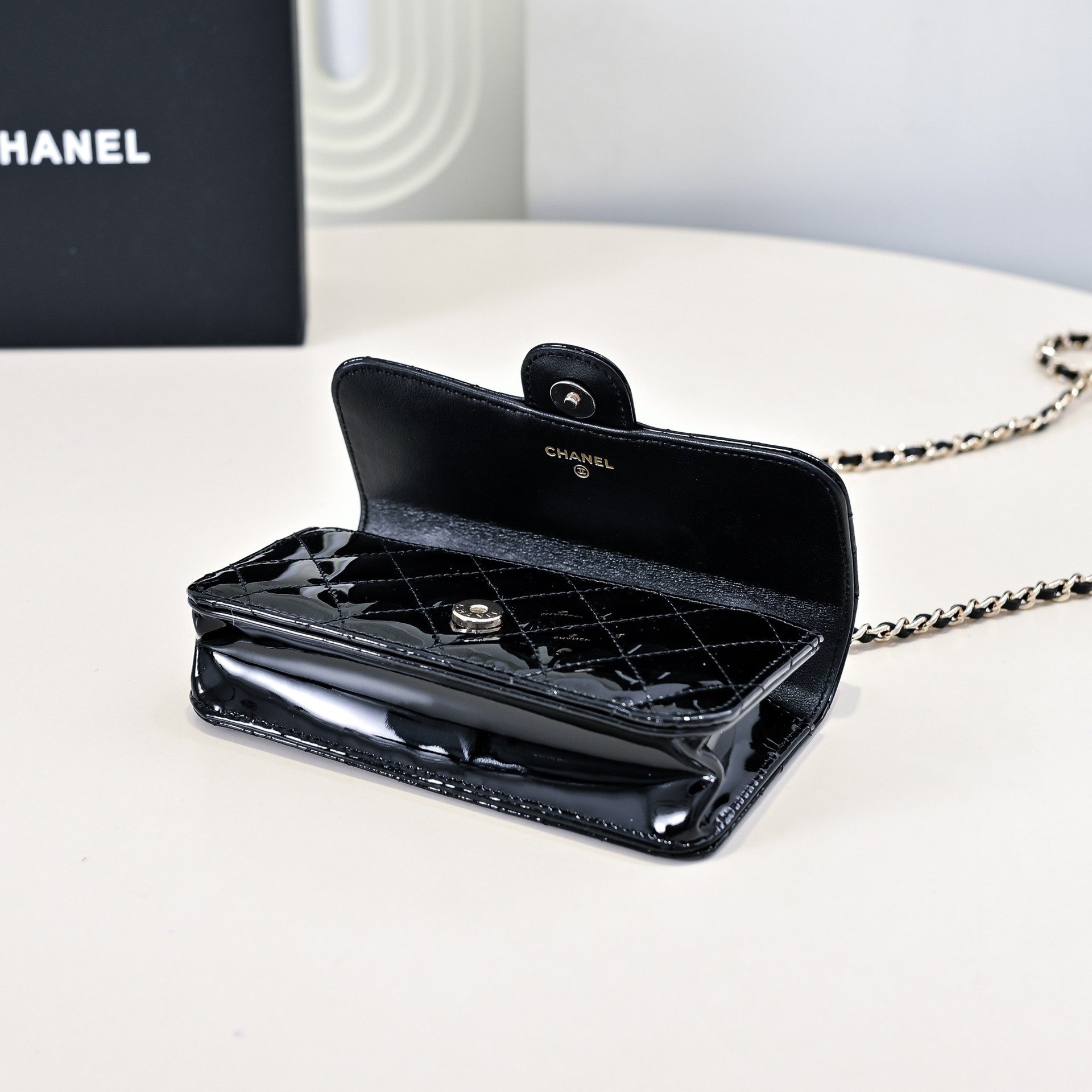 Ch*el mini classic handbag with top handle 20x12x6cm