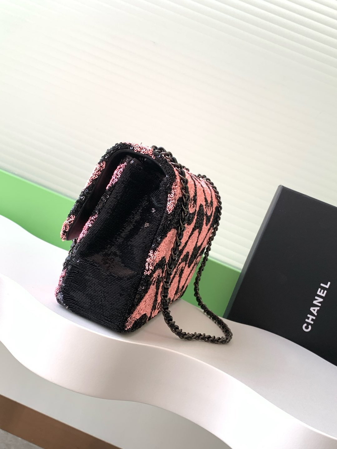 Ch*el flap bag 15x25x7cm