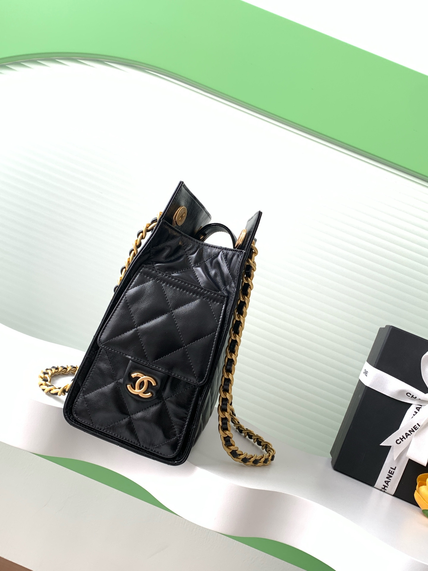 Ch*el shopping bag hobo 26x31x13cm