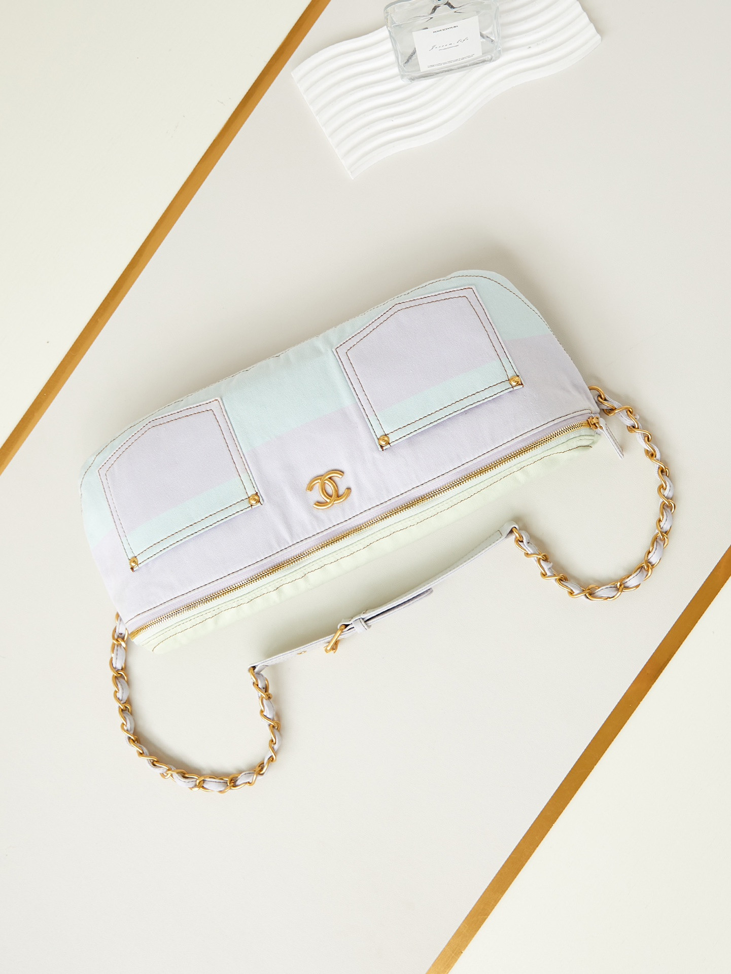 Ch*el waist bag 19x45x9cm