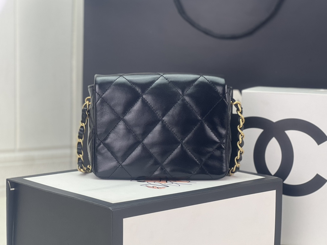 Ch*el flap handbag cf 18x13.5x5.5cm